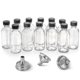 thumbnail image 1 of 12, 2 Oz Small Clear Glass Bottles (60ml) With Lids 3 Stainless Steel Funnels - Boston Round Sample Bottles - Mini Travel Bottles, No Leakage, 1 of 3