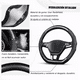 thumbnail image 2 of Funda Protectora De Cuero Y Microfibra Para Volante De 38cm Forma D, 2 of 5