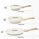 thumbnail image 5 of Juego de 5 piezas de Sartenes y Crepera, Batería de Cocina de Granito, Sartenes Antiadherentes, Libre de PFOS y PFOA, Apto Todo Tipo de Estufas (Crepera 28cm y Sartén 20cm/24cm) Blanco, 5 of 7