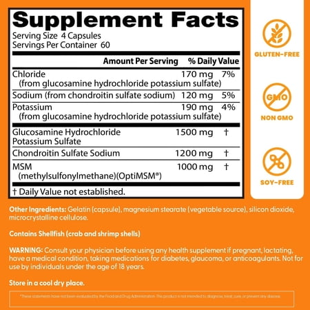 ドクターズベスト グルコサミン コンドロイチン MSM 240粒 カプセル Doctor's Best Glucosamine Chondroitin MSM