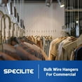 thumbnail image 2 of SPECILITE Wire Hangers 50 Pack, Metal Wire Clothes Hanger Bulk for Coats, Space Saving Metal Hangers Non Slip, Bronze, 2 of 7
