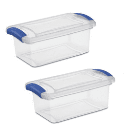 Sterilite 50 Qt Wheeled Latch Box Lapis Set of 4 Walmart