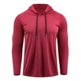 thumbnail image 2 of GrmtClth Men's Hoodie Adult Soft Wicking Fleece Pullover Hooded Sweatshirt All Season Casual Outerwear Red XL, 2 of 5