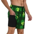 thumbnail image 3 of Picia Happy St. Patrick's Day5 pattern Mens Swim Trunks with Compression Liner Stretch Beach Shorts Quick Dry with Zipper Pockets No-Chafing Board Shorts-Large, 3 of 9