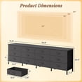 thumbnail image 4 of Amadwell 70 Inch Dresser with 12 Fabric Drawers, TV Stand for 65, 75, 80 Inch TV, Long Dresser for Bedroom, Entertainment Center for Living Room, Chest of Drawers & Storage, Black, 4 of 10