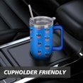 thumbnail image 7 of 40oz Cartoon Movie Stainless Steel Tumbler with Lid and Straw,Spill Proof Cartoon Travel Cup for Cartoon Lovers Double Wall Vacuum Insulated Coffee Mug with Handle Blue, 7 of 7
