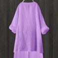 thumbnail image 5 of Gibobby Womens Oversized Button Up Shirts Long Sleeve Irregular Hem Blouse Tops(Purple,3XL), 5 of 5
