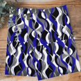 thumbnail image 4 of Blue Stripe Kitchen Towels Set of 2, Water Absorbent Dish Towel, Ombre Grey Moire Geometric Modern Abstract Decorative Hand Towels - Quick Drying Cloth for Cooking Baking, 18x28 Inch, 4 of 8