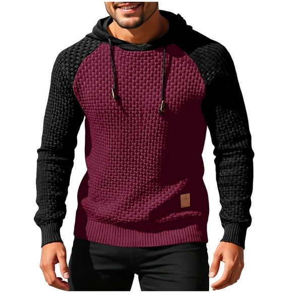 Crewneck Sweatshirt Black Sweatshirt Men Men's Henley Shirts Mens Cotton T Shirts Henley Shirts Sweatshirt for Men Hoodie