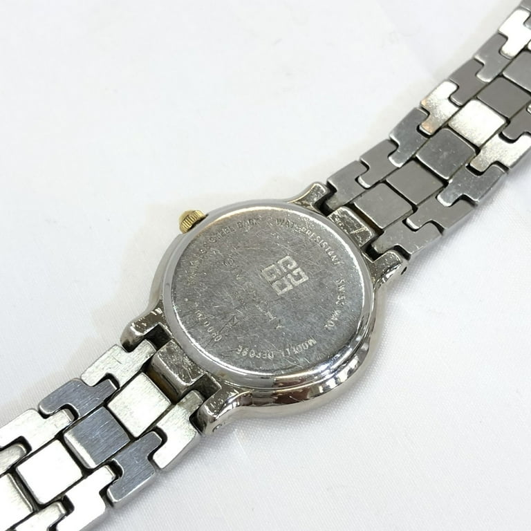 Used GIVENCHY Givenchy watch analog quartz silver gold two tone 