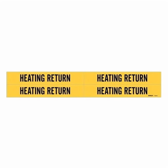 Brady Pipe Marker,Heating Return,3/4to2-3/8 In, 7125-4 7125-4