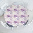thumbnail image 3 of Ambesonne Violet Fitted Round Tablecloth, Vector Graffiti Brick, 56"- 60" Diameter, Violet and Lavender, 3 of 5