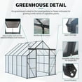 thumbnail image 5 of 8x10 FT Greenhouse for Outdoors, Heavy Duty Polycarbonate Greenhouse with Roof Vent and Sliding Door, Aluminum Large Walk-in Greenhouse for Outside Garden Backyard, Black, 5 of 6