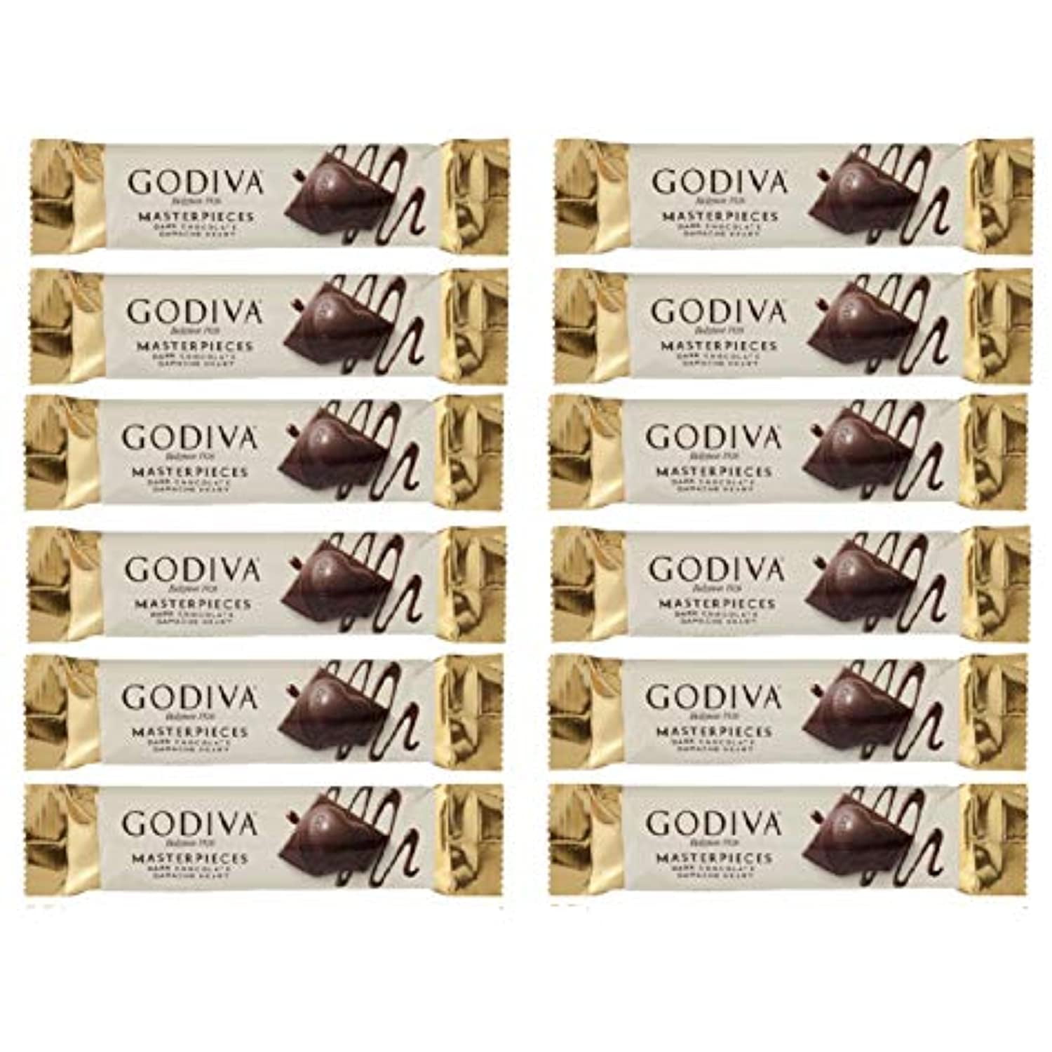 Godiva Masterpieces Belgium Dark Chocolate Ganache Heart 1 oz (Pack of