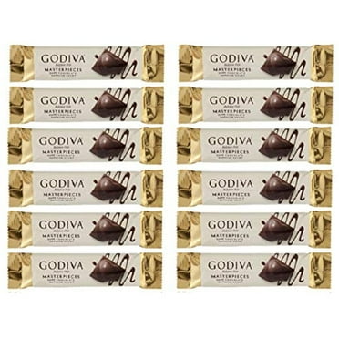 Godiva Masterpieces Belgium Dark Chocolate Ganache Heart 1 oz (Pack of 12)