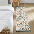 thumbnail image 3 of Yayeee Runner Rug for Bedroom 2'x6' Machine Washable Hallway Non Slip Mat, Beige Whimsical Leaves, 3 of 8