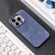 thumbnail image 3 of Funda de cuero de fibra de lujo para carga inalámbrica magnética MagSafe para iPhone 16 15 14 13 12 Pro Max Plus, cubierta trasera suave a prueba de golpes, 3 of 5