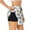 Black, variant on Panda And Rainbow Printed 2 in 1 Women's Workout Shorts for Athletic Gym Running Shorts with Phone Pockets-Medium