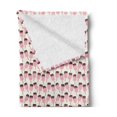 thumbnail image 2 of Ice Cream Soft Flannel Fleece Throw Blanket, Chocolate Icing Popsicles Pastel Striped Backdrop Summer, Cozy Plush for Indoor and Outdoor Use, 50" x 70", Pale Pink Tan, by Ambesonne, 2 of 5