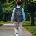 thumbnail image 4 of POLERO Durable Backpack for School Daypack, Polyester Fabric Adjustable Strap School Backpack, Cyber Dinosaur Print, 4 of 10