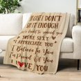 thumbnail image 5 of Anniversary Wedding Gifts for Him Her - I Love You More Soft Fleece Throw Blanket 60x80 in - Couple Gifts for Girlfriend Boyfriend, Wife Husband Birthday Gift Ideas, Love Blanket, 5 of 7