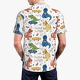 thumbnail image 5 of Rocae Dinosaur for Men's Short Sleeve Polo Shirt, Quick Drying Performance Moisture Wicking Sports Men's Golf Shirt, 5 of 9