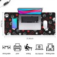 thumbnail image 5 of Long Mouse Pads for Desk,Paw Prints and Bones Desk Mats on Top Of Desks, Desk Mouse Pad Extra Large with 3mm Non-Slip Base and Stitched Edge for Gaming,Office,Work,Home 35.4"x15.7", 5 of 6