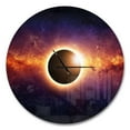 thumbnail image 1 of Designart 'Full Eclipse View ' Modern wall clock, 1 of 2