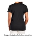 thumbnail image 3 of Playera Fruit Of The Loom para Mujer, Cuello V Manga Corta Negro Talla  EG, 3 of 4