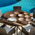 thumbnail image 6 of Baseball Round Tablecloth, Fitted Table Cover with Elastic for 45"-54" Round Tables, Farmhouse Retro Sport Theme Brown Wooden Grain Table Cloth Outdoor Indoor Dinning Party Waterproof Tablecloths, 6 of 7