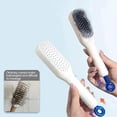 thumbnail image 5 of Self-Cleaning Anti-Static Massage Comb Lightweight Wide Tooth Fluffy Comb for Women Girl, 5 of 5