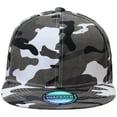 thumbnail image 5 of Falari Wholesale 12 Pack Snapback Hat Cap Hip Hop Style Flat Bill Blank Solid Color Adjustable Size Gray Camouflage, 5 of 6