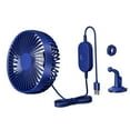 thumbnail image 5 of Kuntesetty USB Car Cooling Fan Air Circulation Fan Compact Universal Portable Rotatable 12V Blue, 5 of 9