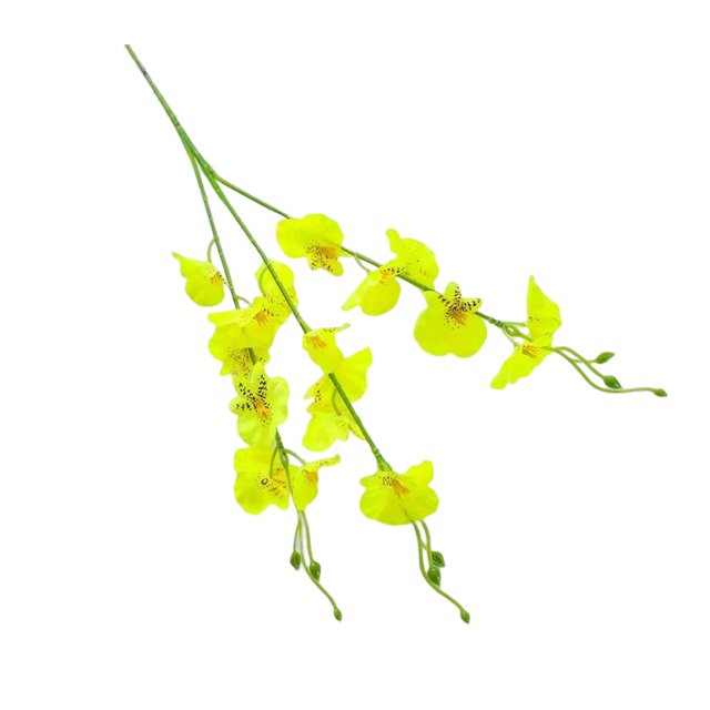 Ounissouiy Decoración de flores artificiales para fiesta, orquídeas de baile falso, banquete, ceremonia de boda, adorno de flores de simulación realista Flores artificiales Amarillo Ounissouiy HA084195-01