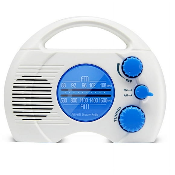 New Portable 4-Level Shower Waterproof Radio AM FM Mini Radio Bathroom Radio with Plug-in Card