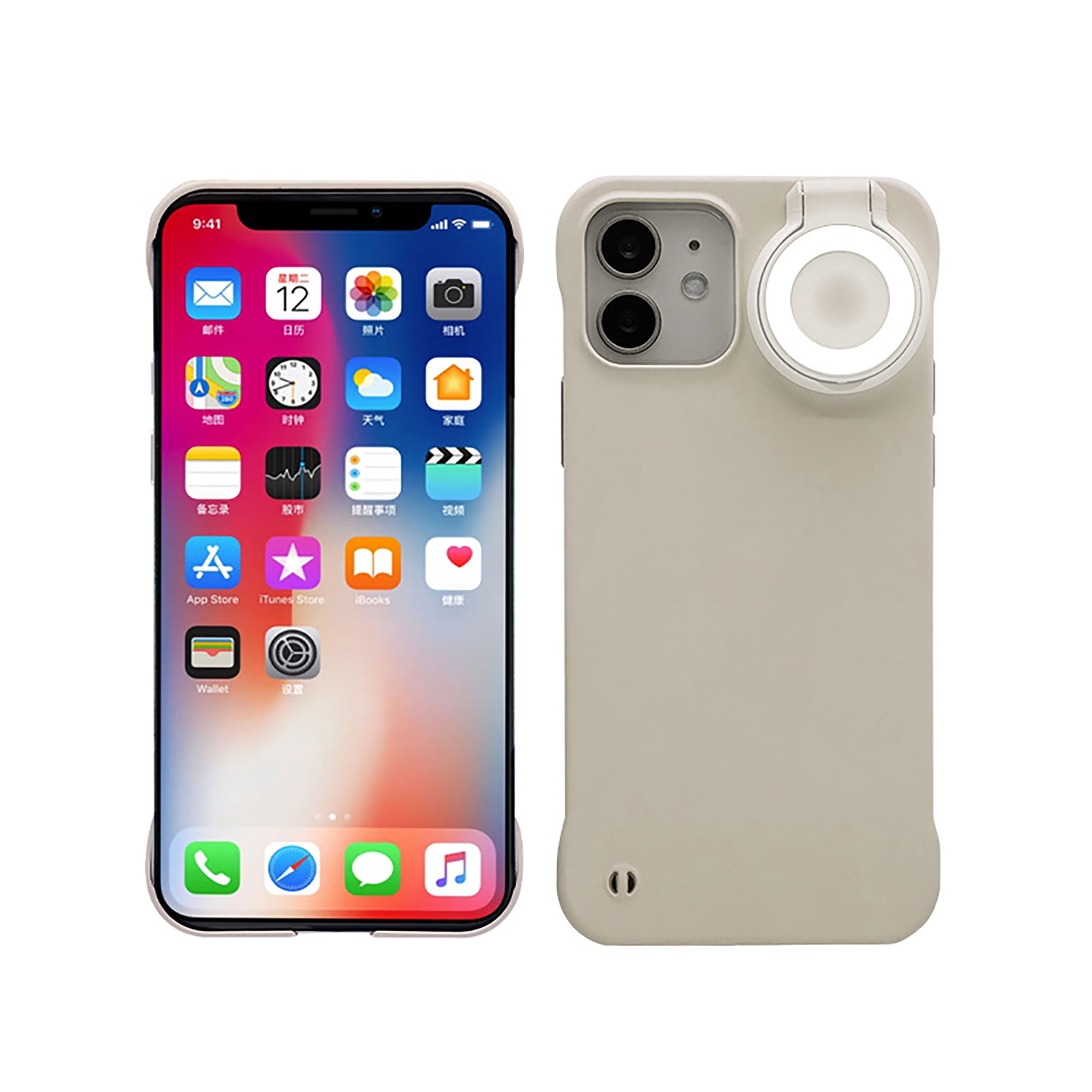 Phone Case Built In Selfie Ring Light For Iphone 13 13 Pro Max Cellphone Case Pink Walmart Com