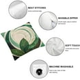 thumbnail image 4 of Awypu Green Boho Throw Pillows Covers Mid Century Modern Pillow Covers Abstract Geometric Gold Leaf Pillows Decorative Throw Pillows Cases for Sofa Bed Couch,2 Pcs White, 4 of 6