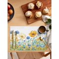 thumbnail image 2 of Country Flower Spring Floral Wildflower Placemats Set of 4,Wipeable Washable Table Mats for Dining Tables,Watercolor Oil Painting Art Place Mats for Kitchen Event Party Tabletop Decor, 2 of 7