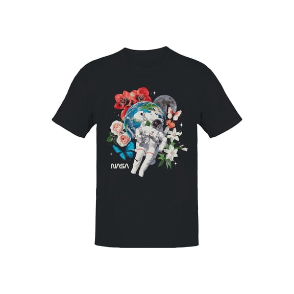 Officially Licensed Nasa Cosmic Exploration with Nature Men's T-shirt