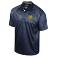 thumbnail image 2 of Men's Colosseum Navy Notre Dame Fighting Irish Honeycomb Raglan Polo, 2 of 3