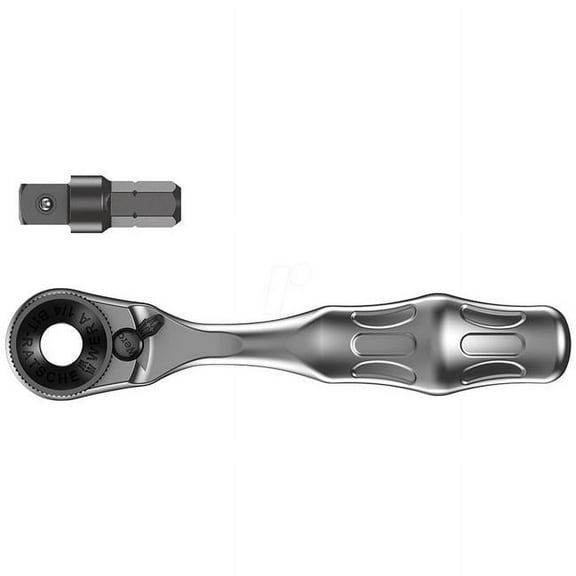 Wera Hand Ratchet,1/4 in. Dr,3-17/32 in. L 05073230001