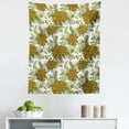 thumbnail image 1 of Vintage Tapestry, Continuous Nostalgic Style Botanical Pattern with Flowers Pine Cones, Fabric Wall Hanging Decor for Bedroom Living Room Dorm, 5 Sizes, Dark Orange Multicolor, by Ambesonne, 1 of 1