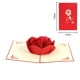 thumbnail image 2 of Tarjeta de felicitación emergente en 3D con rosas para el día de San Valentín y sobres, tarjetas con corazones en 3D hechas a mano, 2 of 4