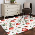 thumbnail image 3 of 2.7'x5' Area Rugs, Mushroom Indoor Outdoor Area Rug for Living Room Bedroom, Red Botanical Summer Green Butterfly Washable Bathroom Rugs Kitchen Floor Carpet Mats Home Decor Aesthetic, 3 of 8