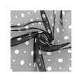 thumbnail image 4 of INSPIRE CHIC Women Polka Dots Chiffon Small Square Scarf, 1950s Retro Lightweight Soft Mesh Sheer Ruffle Scarves Neckerchief 23.6x23.6" Black, 4 of 6