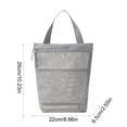 thumbnail image 3 of Hyknon Mesh Toiletry Tote Bag, Quick Drip Breathable Beach Mesh Crossbody Bags Carry Pouch with Zipper Top, Portable Makeup Bag Handbag for Bathroom Storage Gym Showers Trips Travel Toiletries, Gray, 3 of 6