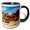 Black/White, variant on 3drose, Formations in Goblin Valley State Park, Utah, 15oz Mug
