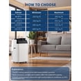 thumbnail image 3 of BouPower 14000 BTU 3-in-1 Portable Air Conditioner, Cooling Dehumidifier Fan Combo, Quiet Floor AC Unit with Remote Control, Sleep Mode & Window Exhaust Kit, Cools Up to 750 Sq.Ft for Home Office Bed, 3 of 12