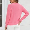 thumbnail image 3 of Lovskoo Sweaters for Women Trendy Comfortable Casual Pullover Long Sleeve Blouse Sweater Pink, 3 of 5