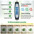 thumbnail image 3 of Grow Lights for Indoor Plants LEDs Full Spectrum LED Plant Grow Light V/A Under Cabinet Grow Lamp with Auto Timer Hrs Lighting Mode Brightness Levels Tri Head, 3 of 7